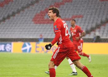 فيديو مولر يسجل هدف تعادل بايرن ميونخ أمام باريس سان جيرمان