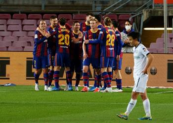 فيديو ميسي يقود برشلونة لدك خيتافي بخماسية ومواصلة م طاردة أتلتيكو وريال مدريد في صراع الليجا