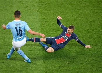 فيراتي لـ جوارديولا في مباراة باريس سان جيرمان ومانشستر سيتي اخرس