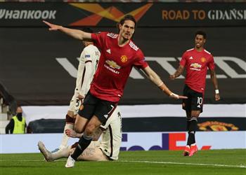 قائمة مانشستر يونايتد لمباراة روما في الدوري الأوروبي غياب مارسيال وتواجد كافاني