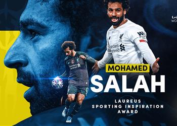 محمد صلاح يفوز بجائزة لوريوس للإلهام الرياضي لعام 2021