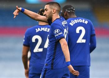 فيديو تصويبه رائعة حكيم زياش يسجل هدف تعادل تشيلسي أمام مانشستر سيتي