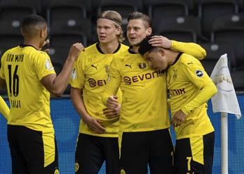 فيديو هالاند وسانشو يقودان بوروسيا دورتموند لإسقاط لايبزيج برباعية والتتويج بكأس ألمانيا