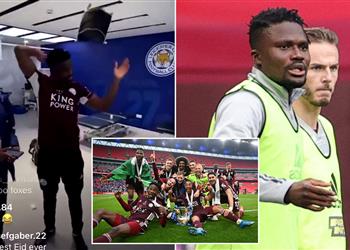 تصرف مسيء من لاعب ليستر سيتي ضد تشيلسي بعد الفوز بكأس الاتحاد