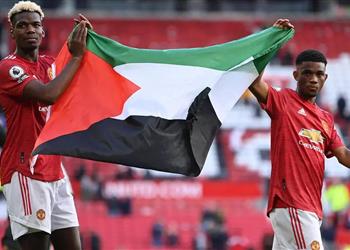 سولشاير يدافع عن بوجبا وديالو بعد رفع علم فلسطين