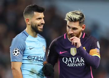 جوارديولا أجويرو سينتقل إلى برشلونة للعب بجوار ميسي الأفضل على الإطلاق