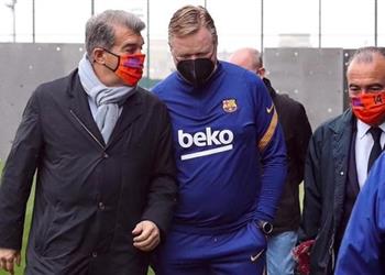 سبورت تكشف تطورات اجتماع لابورتا وكومان بشأن مصيره مع برشلونة