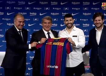 لابورتا نقدر وجود لاعب بجودة أجويرو في برشلونة ولا علاقة لـ ميسي بتلك الصفقة