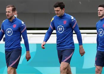 ماجواير يشارك في تدريبات إنجلترا قبل مباراة كرواتيا في يورو 2020