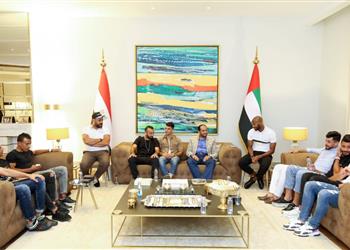 بالصور سفير الإمارات في مصر يستضيف نجوم الأهلي والزمالك في منزله