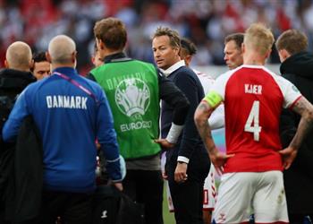 مدرب الدنمارك يكشف أولى كلمات إريكسن بعد استقرار حالته