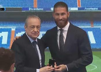 بيريز يودع ويكرم راموس أحد أساطير ريال مدريد بطل العاشرة