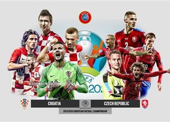 موعد والقنوات الناقلة ومعلق مباراة كرواتيا والتشيك اليوم في يورو 2020