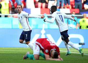 فيديو جريزمان يتعادل لـ فرنسا أمام المجر ويعادل رقم آلان شيرار في يورو