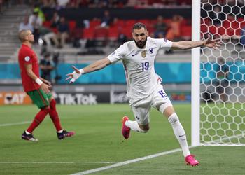 فيديو بنزيما يسجل هدف فرنسا الثاني أمام البرتغال في يورو 2020