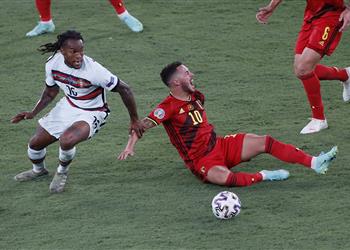 هازارد يغادر مباراة البرتغال وبلجيكا للإصابة