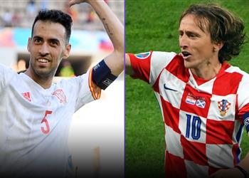 تشكيل إسبانيا وكرواتيا في يورو 2020 بوسكيتس ومودريتش أساسيان