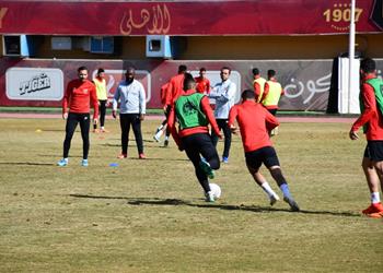 مران الأهلي موسيماني ي حاضر اللاعبين بالفيديو وتدريبات متنوعة استعداد ا لـ سموحة