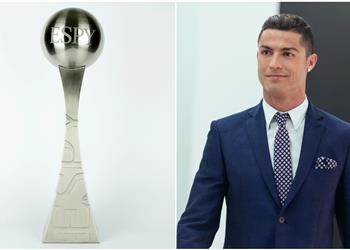 رونالدو يتفوق على محمد صلاح وميسي ويتوج بجائزة إسباي لأفضل لاعب في 2021