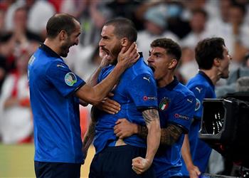 فيديو بونوتشي يسجل هدف تعادل إيطاليا أمام إنجلترا في نهائي يورو 2020