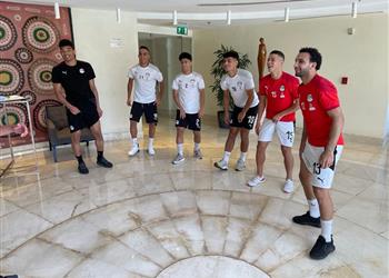 صور منتخب مصر الأولمبي يخوض مرانه قبل السفر لـ طوكيو