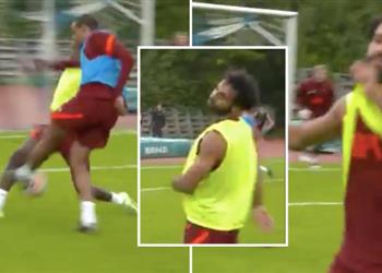 فيديو ماتيب يثير غضب محمد صلاح في التدريبات وجماهير ليفربول تعلق