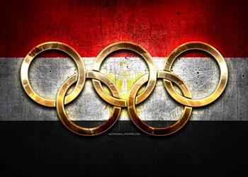 رسمي ا هداية ملاك وأبو القاسم يحملان علم مصر في أولمبياد طوكيو