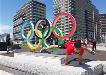صور عمر العربي لاعب منتخب مصر للجمباز ينهي تدريبه استعداد ا لـ أولمبياد طوكيو