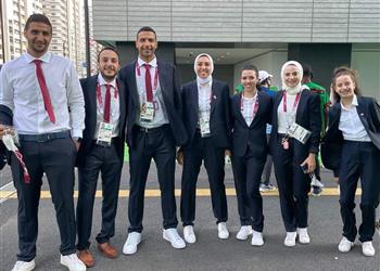صور بعثة مصر تتجه إلى ملعب الافتتاح لحضور طابور عرض أولمبياد طوكيو 2020