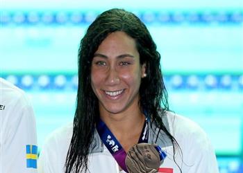 احتلت المركز الأخير فريدة عثمان تودع منافسات السباحة 100 متر في أولمبياد طوكيو