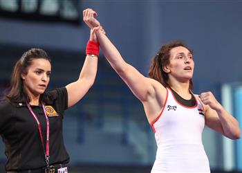 سمر حمزة تخسر أمام بطلة روسيا في المصارعة وتودع أولمبياد طوكيو