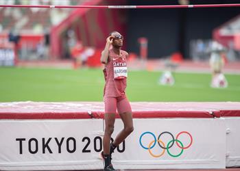 معتز برشم يحصد الذهبية الثانية لقطر في منافسات الوثب العالي بأولمبياد طوكيو