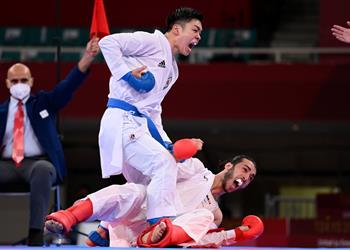 علي الصاوي يخسر أمام الياباني ساجو في منافسات الكاراتيه بـ أولمبياد طوكيو