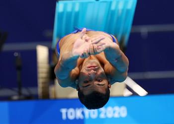 مهاب مهيمن ي نهي منافسات الغطس في المركز 23 بـ أولمبياد طوكيو 2020