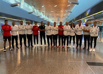 فريال أشرف وأحمد الجندي يصلان مطار القاهرة مع آخر أفواج بعثة مصر في طوكيو