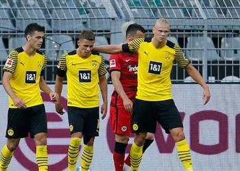 فيديو هالاند يتوهج ويقود بوروسيا دورتموند للفوز بخماسية على فرانكفورت بالدوري الألماني