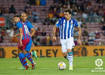 فيديو في 3 دقائق ريال سوسيداد يسجل هدفين أمام برشلونة في الدوري الإسباني