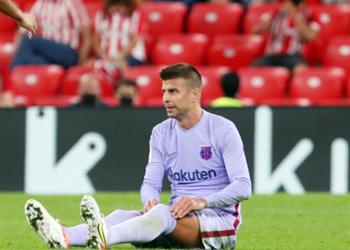 برشلونة يصدر بيان ا رسمي ا بشأن إصابة بيكيه أمام أتلتيك بلباو