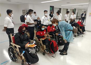 صور بعثة منتخبات مصر البارالمبية تصل إلى طوكيو