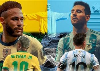 موعد والقناة الناقلة ومعلق مباراة البرازيل والأرجنتين اليوم في تصفيات كأس العالم