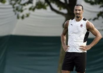 صور بعد غياب 118 يوم ا إبراهيموفيتش يعود لتدريبات ميلان قبل مواجهتي ليفربول ويوفنتوس