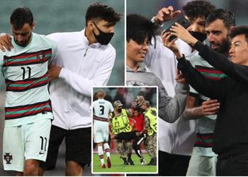 فيديو مشجعون يقتحمون ملعب مباراة البرتغال وأذربيجان من أجل سيلفي مع برونو فرنانديز