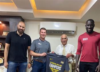 حسين لبيب يستقبل وفد ا من الـNBA والـBAL في الزمالك