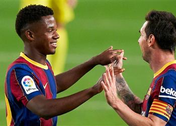 تقارير برشلونة كان ي فكر في بيع أنسو فاتي بسبب ميسي ولابورتا تراجع