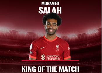 محمد صلاح رجل مباراة ليفربول وكريستال بالاس في الدوري الإنجليزي