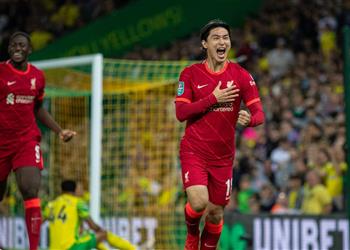 فيديو مينامينو يسجل الهدف الأول لـ ليفربول أمام نورويتش بكأس الرابطة