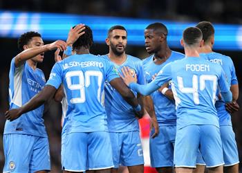 فيديو محرز يتألق ومانشستر سيتي يكتسح وايكومب بسداسية في كأس الرابطة