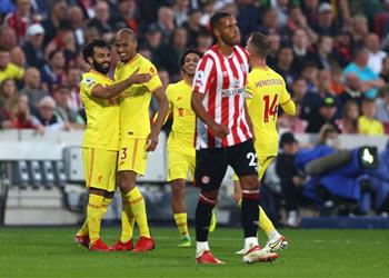 فيديو محمد صلاح يسجل وليفربول يتعادل بثلاثية مع برينتفورد في مباراة م ثيرة بالدوري الإنجليزي