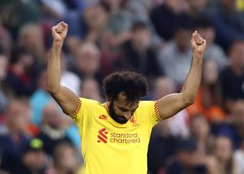 فيديو محمد صلاح يسجل هدف ليفربول الثاني أمام برينتفورد