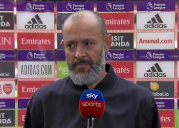 نونو سانتو بعد السقوط أمام آرسنال خطتنا لم تكن جيدة وأتحمل المسؤولية